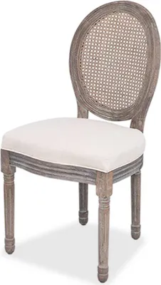 Produktbild von vidaXL Esszimmerstühle 6 Stk. Creme Stoff