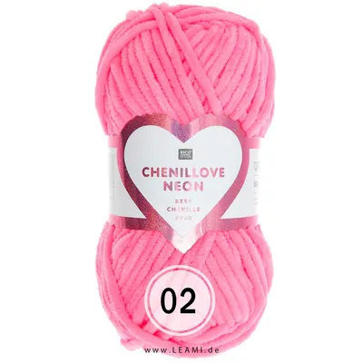Produktbild von Rico Chenillove Neon (50g/55m) 02 pink