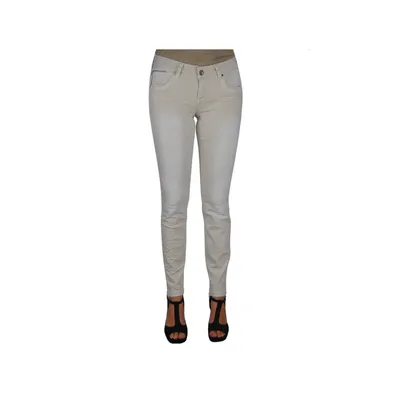Produktbild von GANG Nikita Skinny Jeans Stretch Damen Vintage Beige Hose Slim Low Rise Pants