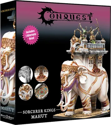 Produktbild von Tabletop-Miniatur Sorcerer Kings Mahut, 38 mm, 15 cm hoch, mit alternativem Kopf