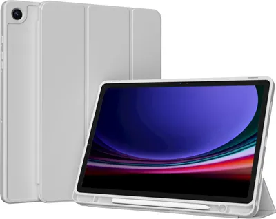 Productafbeelding van Accezz Smart Silicone Bookcase voor de Samsung Galaxy Tab A9 Plus - Grijs