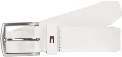 Obrázok produktu pre Pánsky kožený opasok Tommy Hilfiger New Denton, šírka 3,5 cm, farba: biela (Optic White)