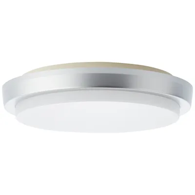 Produktbild von BRILLIANT zeitlose LED Außendeckenleuchte DEVORA | silber | Kunststoff Ø 28 cm | 12W 1600 Lumen 3000 Kelvin | IP65
