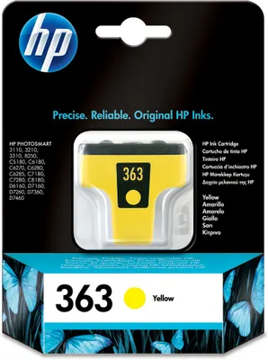Produktbild von HP 363, Standardertrag, Gelb, Tinte auf Pigmentbasis, 1 Stück(e), 500 Seiten