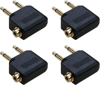 Immagine prodotto di Adattatore per cuffie da aereo con doppio connettore da 3,5 mm