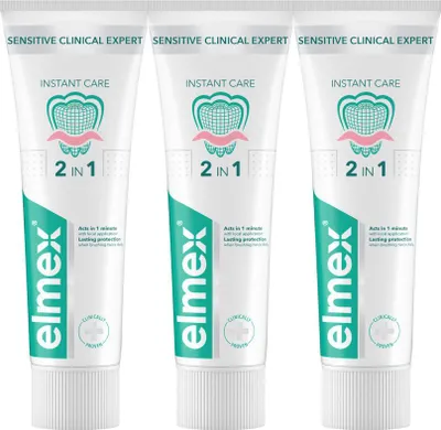 Image de Zahnpasta Sensitive Clinical Expert Instant Care Trio 3 x 75 ml