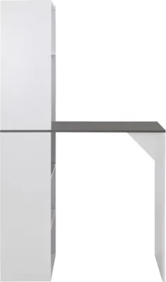 Obrázek produktu pro vidaXL Barový stůl se skříňkou bílý 115x59x200 cm