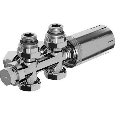 Zdjęcie produktu dla Mexen G05 zestaw termostatyczny kątowy/prosty, Duplex, DN50, chrom - W908-958-01