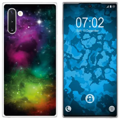 Produktbild von PhoneNatic Case kompatibel mit Samsung Galaxy Note 10 Silikon-Hülle Space Starfield M7