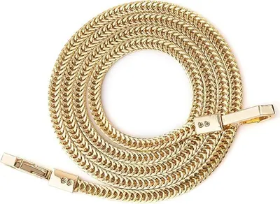 Produktbild von Taschenkette 100cm Handtaschenketten Flache Kette Tasche Schultergurt Ersatz Kette Metall Schulterriemen für Damen Umhängetasche Geldbörse Handtaschen Gold