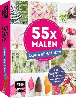 Obrázek produktu pro 55 x malen - Aquarell-Effekte: Das Kartenset für deine Watercolor-Praxis