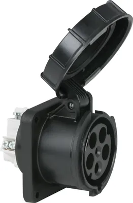 Produktbild von PCE CEE 63 A/400 V 5-pin Socket female Schwarz - IP67