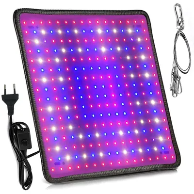 Produktbild von LED Pflanzenlampe Vollspektrum, Wachstumslampe 256 LEDs(rot,blau,UV,IR,kaltweiß), Pflanzenlicht Grow Lampe für Zimmerpflanzen Gewächshaus Blumen