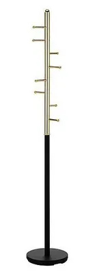 Image de Porte-manteaux "Ferro" - Doré/Noir - H 173 cm