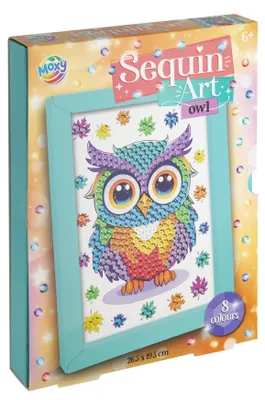 Obrázok produktu pre Sada na flitrové tvorenie 26.5 x 19.5 cm - Sova