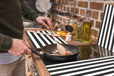 Imagen del producto de Placa de vidrio protectora para cocina, dimensiones 30x52 cm