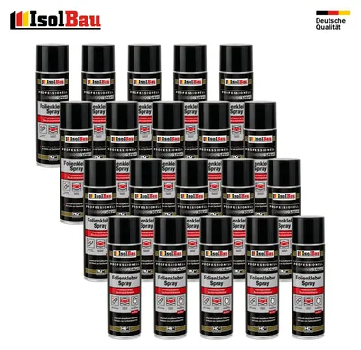 Isolbau Folienkleber-Spray 20 x 500 ml Baukontaktkleber Dampfsperrfolie Sprühkleber
