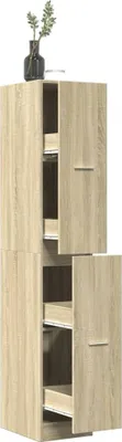 Produktbild von "2026 Promotion" Mehrzweckschrank, Flurschrank Apothekerschrank, Sonoma-Eiche 30x41x174,5 cm Holzwerkstoff - Kommoden CC16775
