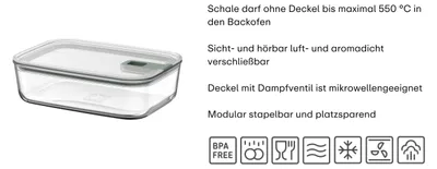 Obrázok produktu pre MEPAL 106186294700 Frischhaltedosen-Set EasyClip grün 2x 0,7 l und 1x 1,5 l, 1 Set