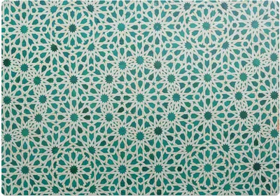 Produktbild von Geometrisches Arabeskenmuster – Bodenschutzmatte – Stuhlunterlage 100x100 cm – Rutschfest – Hartbodenmatte