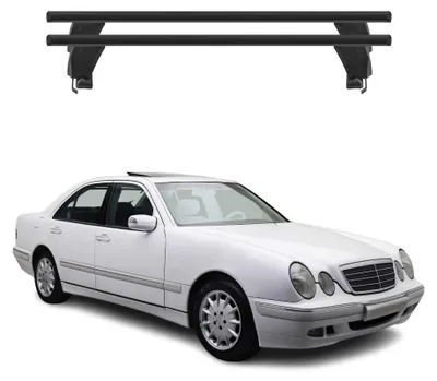Produktbild von Menabo Dachträger Grundtäger für Mercedes E Klasse W210 1995-02 ABE Alu Schwarz, KI-generiertes Bild