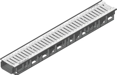 Zdjęcie produktu dla HAURATON RECYFIX płaska rynna FLAT 100, przystosowana do ruchu samochodowego, 1000 x 150 x 80 mm