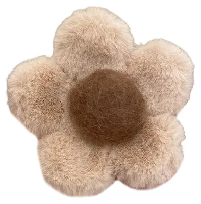 Produktbild von Haarspange in Blumenform aus Plüsch, leichte Haarklammer für den Hinterkopf, Styling-Tool für Damen, Haaraccessoires