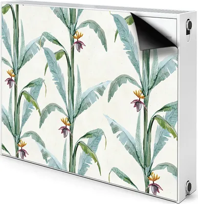 Produktbild von Magnet Heizkörperabdeckung Heizkörperverkleidung Verkleidung Abdeckung 80x60 cm  - Tropische Pflanzen