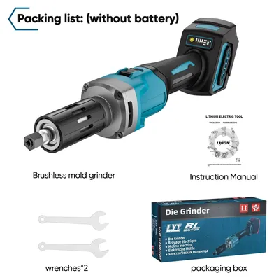 Obrázek produktu pro Bezkartáčový elektrický úhlová bruska - Typ nástroje: 2000 W - 4 rychlosti - 35 000 ot./min - Variabilní otáčky - Bez akumulátoru