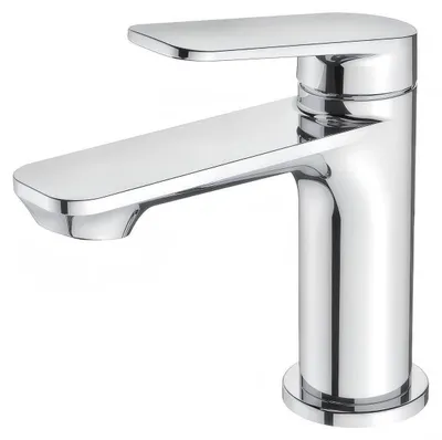 Zdjęcie produktu dla Bateria umywalkowa jednouchwytowa, chromowana, wykonana z solidnego mosiądzu, wysokość wylewki: 84 mm