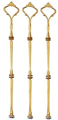 Dreistöckiger Tortenständerhalter, gold, 3 Sets, Metall