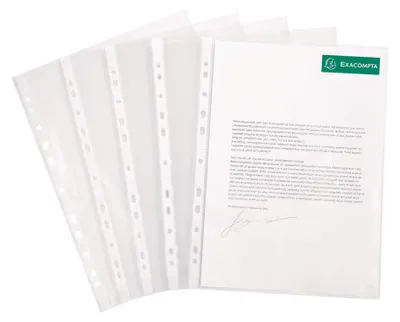 Image de Exacompta Pochettes PVC 80µ DIN A4 cristal 10 pièces