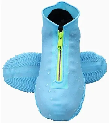 Immagine prodotto di Stivali da pioggia, riutilizzabili, blu, impermeabili, pieghevoli