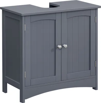 Produktbild von VASAGLE Waschbeckenunterschrank, Badezimmerschrank mit 2 Türen, verstellbare Ablage, viel Stauraum, Landhausstil, 30 x 60 x 60 cm