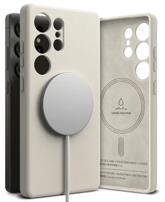 Obrázek produktu pro Silikonové magnetické pouzdro Ringke MagSafe pro Samsung Galaxy S25 Ultra – Stone
