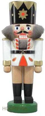 Produktbild von Nussknacker König weiß Höhe 17,5cm
