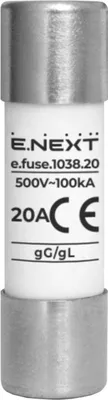 Image de E.NEXT i0610018 Cartouche fusible cylindrique gG 20A 10x38 500V AC
