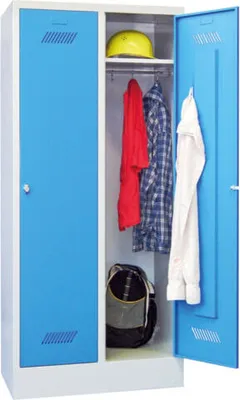 Produktbild von Spindschrank m. Sockel - Höhe 185 cm - 2 Abteile a 40 cm - Drehriegel - zinkgelb