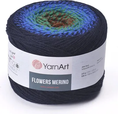 Produktbild von YarnArt Flowers Merino 554 - Weicher und warmer Farbverlaufsgarn, ideal für Pullover und Schals