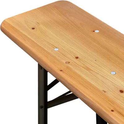 Produktbild von Casaria Bierzeltgarnitur 220 cm Klappbar Stabil 3 Teilig 2x Bierbank 1x Breiter Tisch Holz Biertischgarnitur Festzeltgarnitur Biergarten Biergarnitur