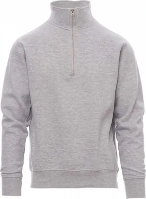 Produktbild von Mivaro Herren Troyer in Grau meliert - Pullover mit Reißverschluss - 1/4 Zip Sweatpullover mit Stehkragen, Regular Fit, angenehmer Baumwollmix, Größen S bis 5XL