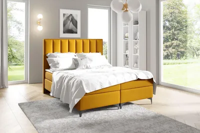 Produktbild von Boxspringbett Bett Schlafzimmerbett Sofia 160x200 cm mit 2 Bettkästen, Topper & hypoallergener Bonellmatratze