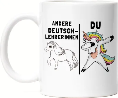 Produktbild von Andere Deutschlehrerinnen Du Tasse Pferd Einhorn Humor Lustig Unicorn Geschenk Apotheke