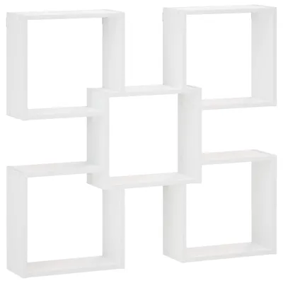 Productafbeelding van Wandplank Wit 99,5 x 17 x 91 cm Bewerkt hout