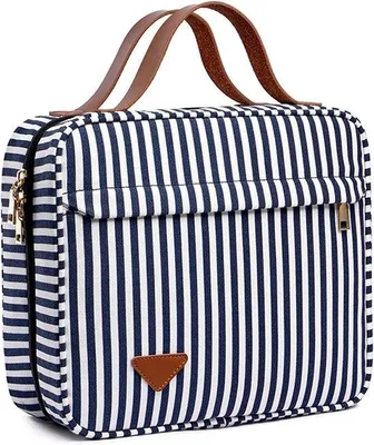 Immagine prodotto di Grande borsa a tracolla blu scuro per organizer per trucchi Extra Large