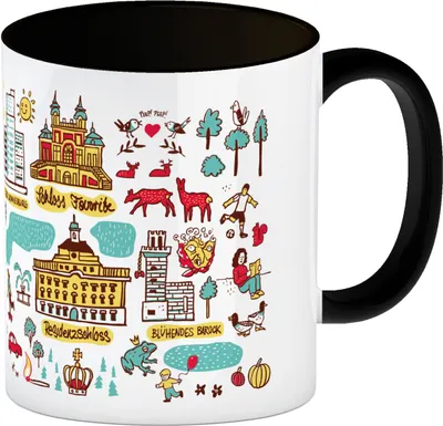 Produktbild von Ludwigsburg Wimmelbild Kaffeebecher in schwarz