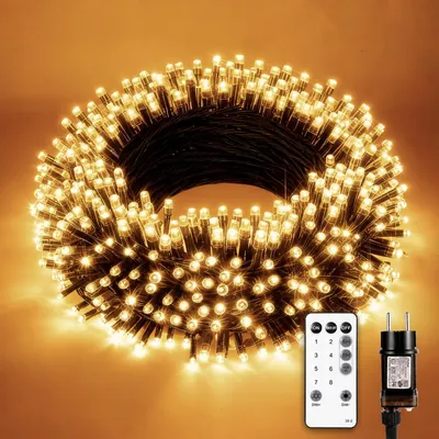 Productafbeelding van Kerstverlichting Buiten, 30 m, 300 leds, warmwit, met timer en geheugenfunctie