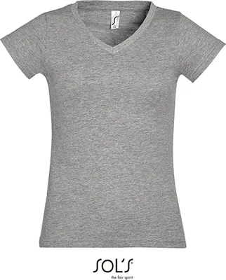Immagine prodotto di SOLs 11388 | Maglietta Moon da donna con scollo a V - Colore: Grigio Melange - Taglia: M