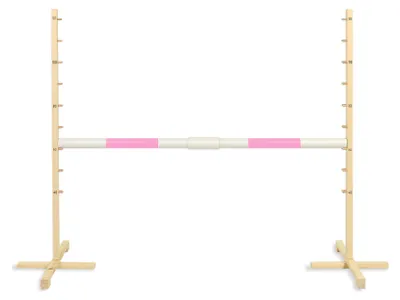 Produktbild von Sprunghindernis für Hobby Horse, 160 cm, Höhe 120 cm, Balken in Hellrosa