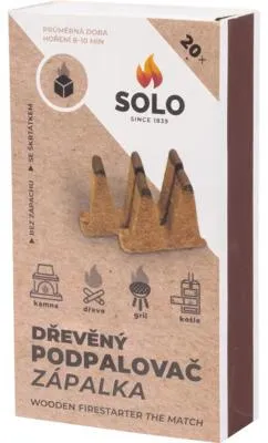 Obrázok produktu pre Podpaľovač ekologický SOLO zápalka 20 ks